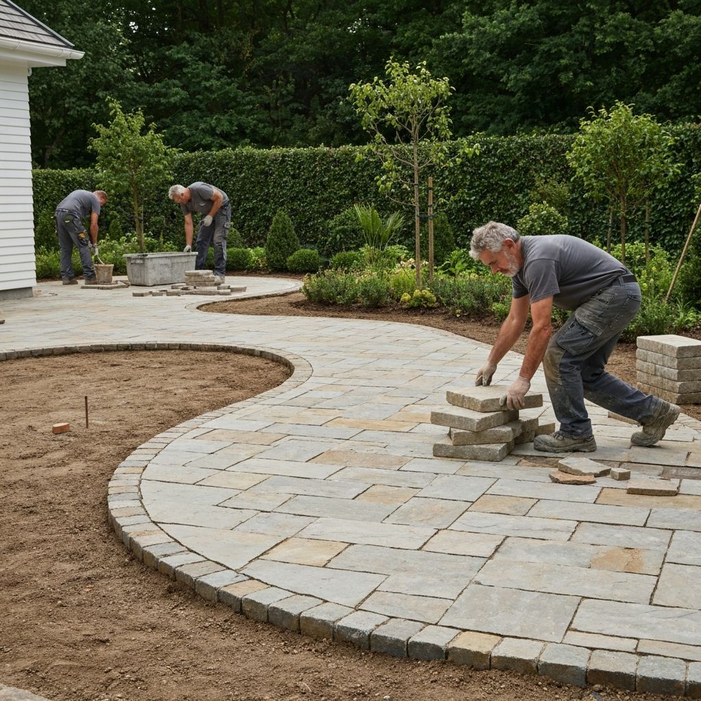 Terrassenbau mit Naturstein - Pflasterarbeiten in Mainz